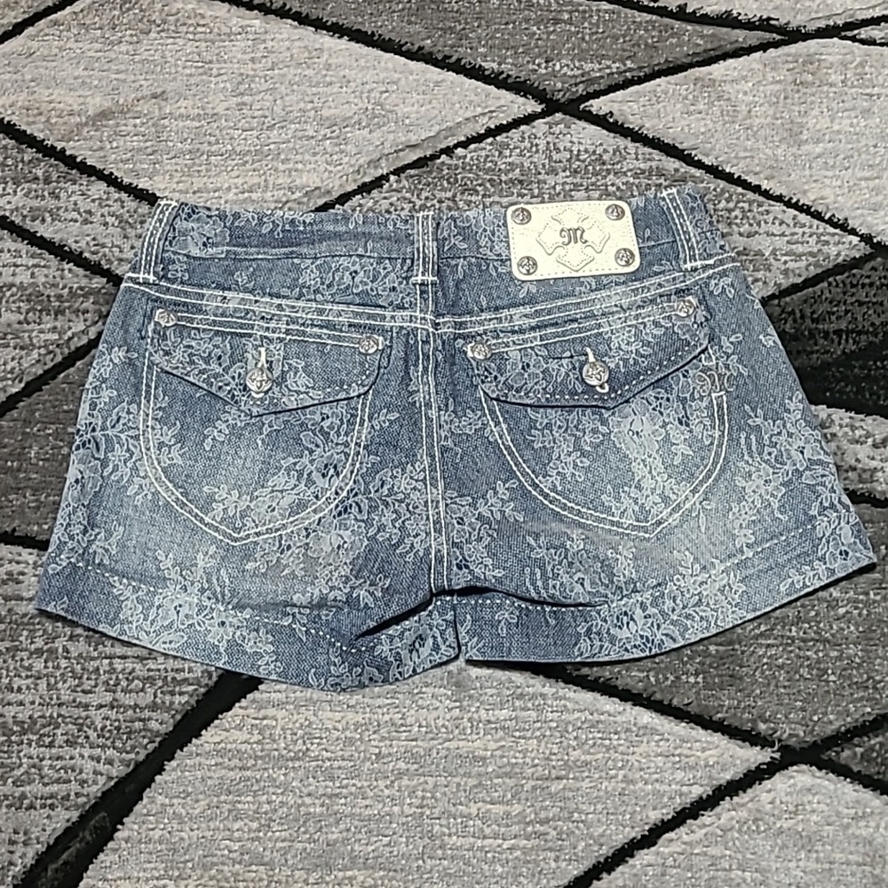 MISS ME FLORAL DESIGN MID-RISE DENIM JEAN